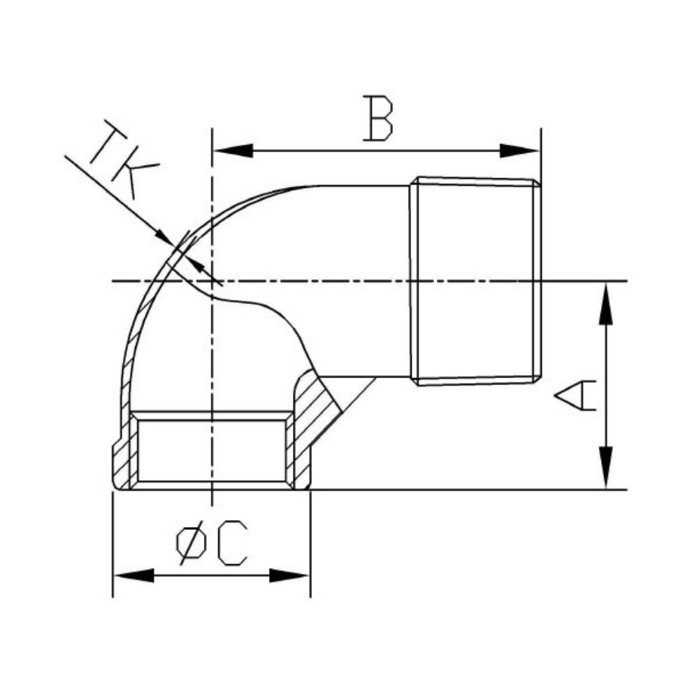 Gewindefitting Edelstahl Reduziermuffe 1 1/2" IG x 1" IG-2